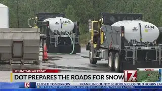 NCDOT prepares roads ahead of snow