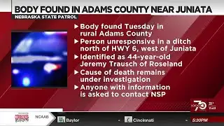 Nebraska State Patrol investigating death in Adams County