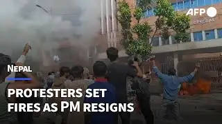 Nepal: protesters set fires near government complex as PM resigns | AFP