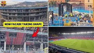 New Camp Nou Facade & Interior Progress | Ceramic Louvres, Super Pillars & Full Site Update