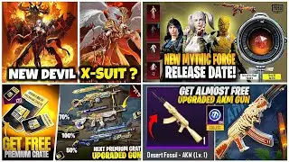 NEW DEVIL X-SUIT ?😍| AKM DESERT FOSSIL IS BACK🏜️| 4.3 NEW MYTHIC FORGE🔥| NEXT PREMIUM CRATE🤯PUBGM