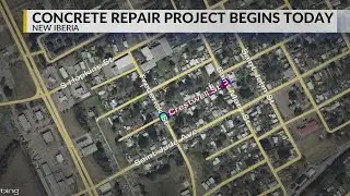 New Iberia concrete repair project beginning today