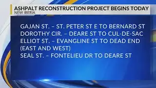 New Iberia Road Work