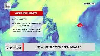 New LPA spotted off Mindanao