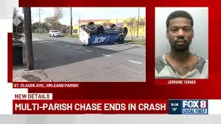 New Orleans man arrested after fleeing traffic stop, crashing in wrong lanes