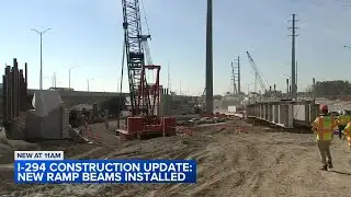 New ramp beans installed in Tri-State Tollway construction