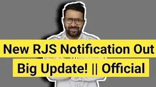 New RJS Notification Out 2025 || Official Notification || BIG Update!
