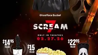 New Scream 7 popcorn buckets merchandise Cinemark 