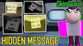 NEW SECRET MESSAGE + MOOPY SKIN QUEST NEWS...