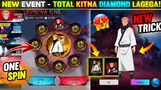 NEW SUKUNA BUNDLE 1 SPIN TRICK 🔥 - SUKUNA RING EVENT MEIN KITNADIAMOND LAGEGA | FREE FIRE NEWEVENT1