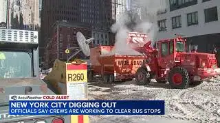 New York City digging out and melting snow piles