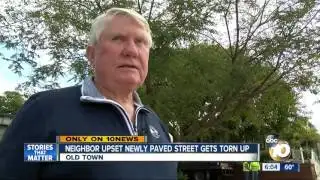 Newly paved street in Old Town already damaged