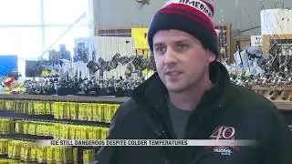 News Ice still dangerous despite chilly temps