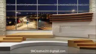 News TV Studio Set 48 - Virtual Green Screen Background Loop