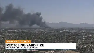 News Update: Firefighters still battling Phoenix recycling yard fire