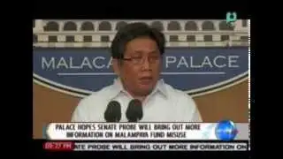 NewsLife: Palace hopes senate probe will bring out more info on Malampaya fund misuse