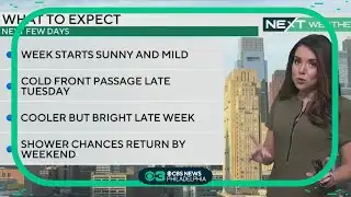 NEXT Weather: Mostly sunny and seasonable