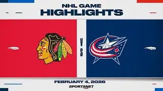 NHL Highlights | Blackhawks vs. Blue Jackets - February 4, 2026