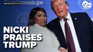 Nicki Minaj praises Donald Trump on stage