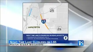 Night Time Lane Closures on I-65