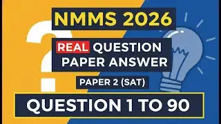NMMS 2026 ANSWER KEY | 8th class |  I CARE JUNIOR