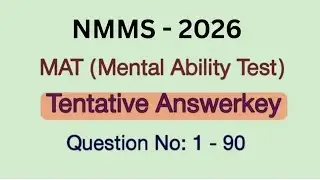 NMMS 2026 | MAT | Tentative Answerkey | (10.01.2026)