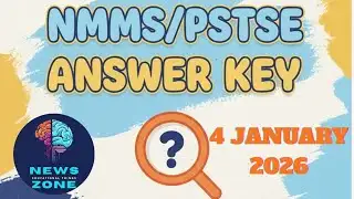 NMMS Answer key 4 January 2026 | #answerkey #nmms2026 #education  
