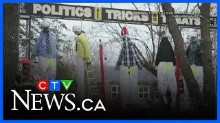 No charges for controversial Halloween display