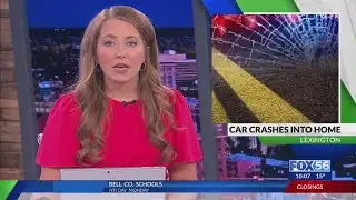 No injuries reported after car crashes into Lexington home