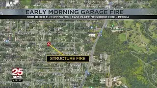 No one injured after overnight garage fire