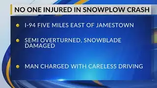 No one injured in snowplow crash