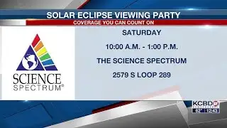 Noon Notebook: Solar Eclipse Viewing Party at the Science Spectrum