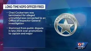 NOPD officer fired amid probe into promotions investigation