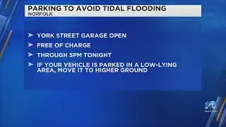 Norfolk opens free parking garage due to tidal flooding