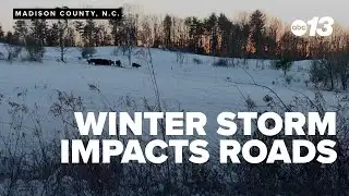 North Carolina sees winter storm impacts on roads