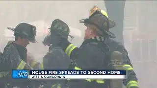 North side house fire spreads to second home
