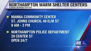 Northampton opens warming shelters through Wednesday