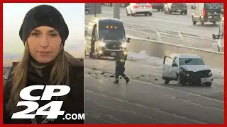 Northbound 410 closed after multi-vehicle collision leaves five injured