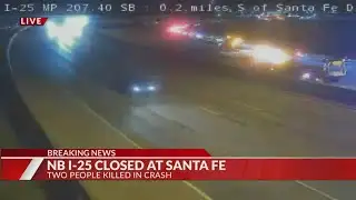Northbound I-25 closed at Sante Fe Drive