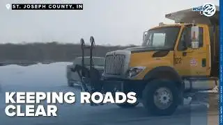 Northern Indiana plow drivers work around the clock to keep roads clear