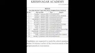 Notice- ISC-2020 Project & Practical Dates