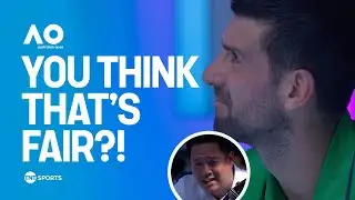 Novak Djokovic confronts Australian Open umpire after getting time violation warning