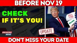 November 19: HUGE Social Security Payment Update & Stimulus BREAKING News!