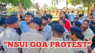 “NSUI Goa Holds Protest at Goa University Admin Block”