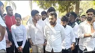 NSUI protests at Goa University over Students Council polls cancellation.