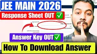 NTA Official🟢|JEE Main 2026 Response Sheet OUT✅|How To Count Marks From Response Sheet|Answer Key 