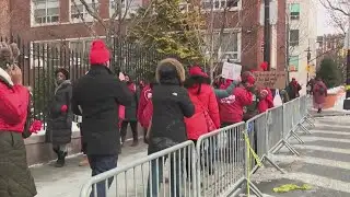 NYC nurses return to the picket line after snowstorm