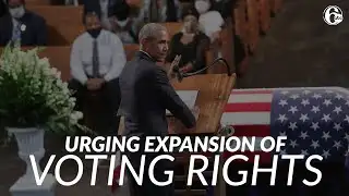 Obama urges expansion of voting rights while eulogizing John Lewis