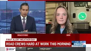 ODOT crews hard at work Friday morning