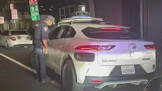 Officers pull over driverless vehicle for illegal U-turn